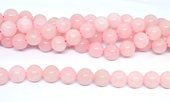 Rose Quartz (brazil) polished round 14mm strand 28 beads-beads incl pearls-Beadthemup
