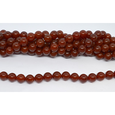 Carnelian A Polished Round 12mm strand 33 beads