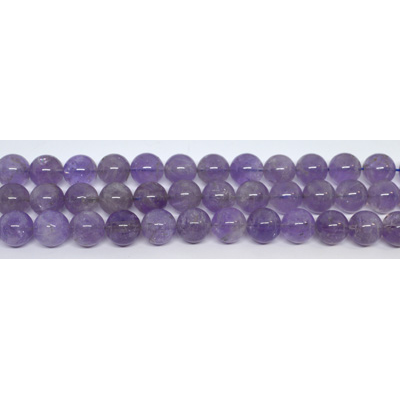 Amethyst Light polished round 16mm strand 25 beads