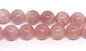 Madagascar Rose quartz polished round 16mm strand 24 beads-beads incl pearls-Beadthemup