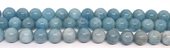 Aquamrine polished round 16mm strand 26 beads-beads incl pearls-Beadthemup