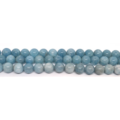Aquamrine polished round 16mm strand 26 beads