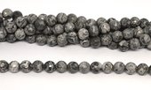 Grey Picture Jasper Faceted Round 10mm strand 41 beads-beads incl pearls-Beadthemup