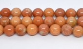 Peach Calcite Polished round 16mm strand 25 beads-beads incl pearls-Beadthemup