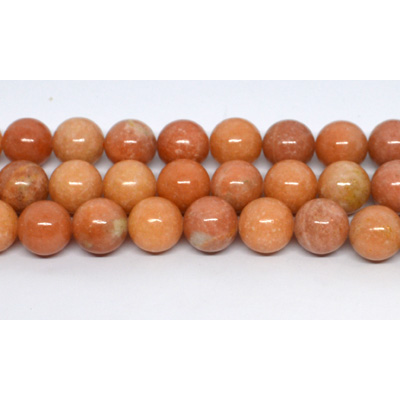 Peach Calcite Polished round 16mm strand 25 beads