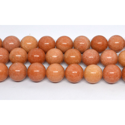 Peach Calcite Polished round 18mm strand 22 beads
