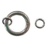 Sterling Silver 20x3mm Push Gate Clasp  with 8mm Jumprings 1 set-findings-Beadthemup