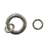 Sterling Silver 14x3mm Push Gate Clasp  with 8mm Jumprings 1 set-findings-Beadthemup