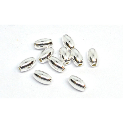 Sterling Silver oval bead 5x3mm 10 pack