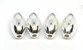 Sterling Silver oval bead 7x4mm 4 pack-findings-Beadthemup
