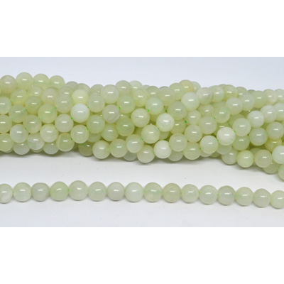 Mountain Jade light Polished round 8mm strand 48 beads