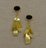 Gold plate sterling silver Earring with onyx stud 55mm
