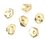 18k gold plated Brass Irregular rondel 5.5x4.5mm 4 pack 