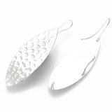 Platnum plated brass Elipse earwire 47.5x17.5mm 1 pair-findings-Beadthemup