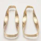 18k gold plated twist open pendant 51x23.5mm 2 pack-findings-Beadthemup