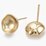 18k gold plated round cup stud with back 9.5mm 1 pair