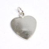 Sterling Silver 15mm heart disc + 2 rings-findings-Beadthemup