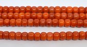 Coral Orange Rondel Approx 8.5x6mm  strand 60 beads-beads incl pearls-Beadthemup