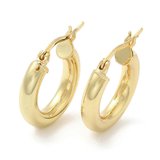 18k Gold Plated Brass Earring hoop 20x4mm -findings-Beadthemup