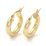 18k Gold Plated Brass Earring hoop 20x4mm 