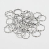 Platinum Plated Brass Jumpring Closed 6x1mm 50 pack-findings-Beadthemup