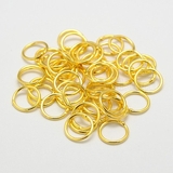 18k Gold Plated Brass Jumpring Closed 6x1mm 50 pack-findings-Beadthemup