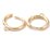 18k Gold plated brass huggie hoop with ring 1.65x2mm 2 pair