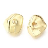18k Gold Plated Brass irregular spacer 7.5x7mm 4 PACK-findings-Beadthemup