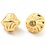 18k Gold plated brass twist bicone7x6mm bead 4 pack