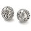 Platinum plated brass Round 10mm  bead 4 pack