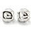 Platinum plated brass nugget bead 6x6mm 2 pack