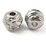 Platinum colour plated Alloy Bee Hive Rondel 5x6mm 10 pack