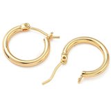 18k Gold plated brass hoop 20x2mm 1 PAIR-findings-Beadthemup