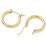 18k Gold plated brass hoop 20x2mm 1 PAIR