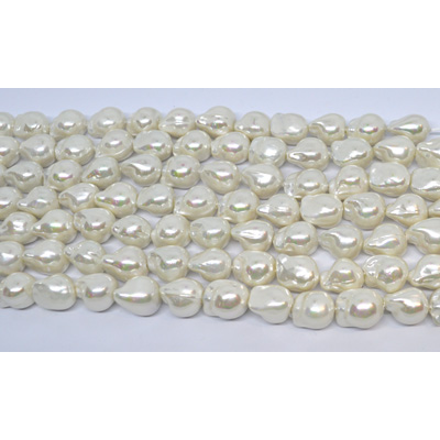 Shell Based Pearl Baroque 12x15mm strand 29 beads