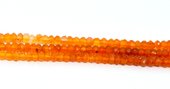 LAST STRANDS Carnelian 3mm Faceted rondel beads per strand 158Beads-beads incl pearls-Beadthemup