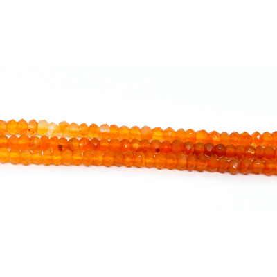 LAST STRANDS Carnelian 3mm Faceted rondel beads per strand 158Beads