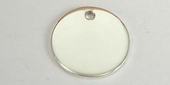 Sterling Silver Pendant Round 20mm high polish dis-findings-Beadthemup