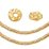 18k Gold plated Brass wavy disc 4x1mm 10 pack