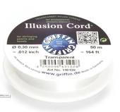 Illusion Cord 0.3mm approx 50m Reel-stringing-Beadthemup
