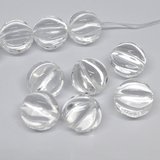 Clear Quartz Carved round 16mm EACH BEAD-beads incl pearls-Beadthemup