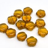 Whiskey Quartz Flower 11mm EACH BEAD-beads incl pearls-Beadthemup