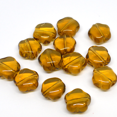 Whiskey Quartz Flower 11mm EACH BEAD