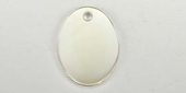 Sterling Silver Pendant Oval17x23mm high polish Ov-findings-Beadthemup