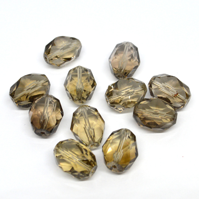 Smokey Lemon Quartz Faceted Olive 11x15mm EACH BEAD