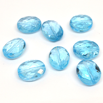 Blue Topaz Faceted Oval 11x14mm EACH BEAD