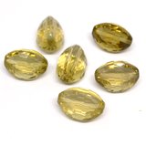 Lemon Quartz Faceted 3 Sided Olive 12x17mm EACH BEAD-beads incl pearls-Beadthemup