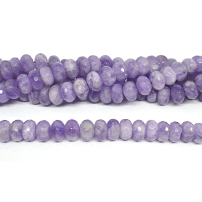 Lavender Amethyst Faceted Rondel 14x10mm strand 47 beads
