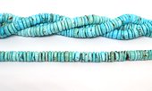 Turquoise Stabalized  9mm disc 40cm strand-beads incl pearls-Beadthemup