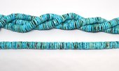 Turquoise Stabalized 9mm disc 40cm strand-beads incl pearls-Beadthemup